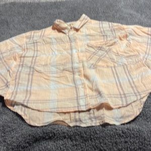 Free people plaid button up